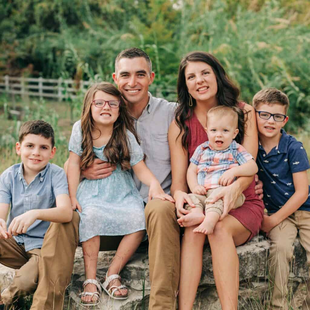 Silas and family shown in family picture